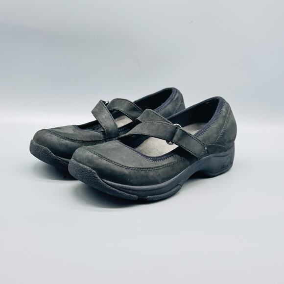 Dansko Shoes Womens 6.5 Gray Nubuck Kiki Mary Jane Hook & Loop Strap Work Casual - Picture 4 of 13